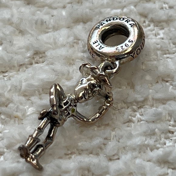 Pandora x Disney Woody Charm – Sterling Silver Toy Story Bracelet Charm - Picture 3 of 4